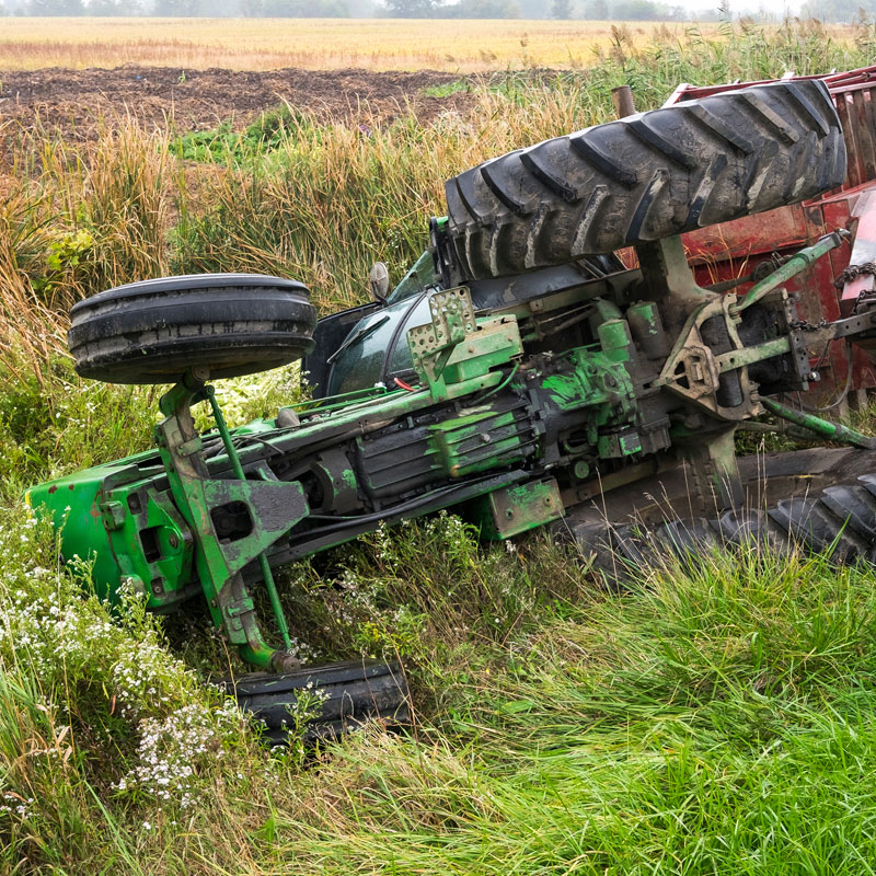 Farming Equipment Fallen Over