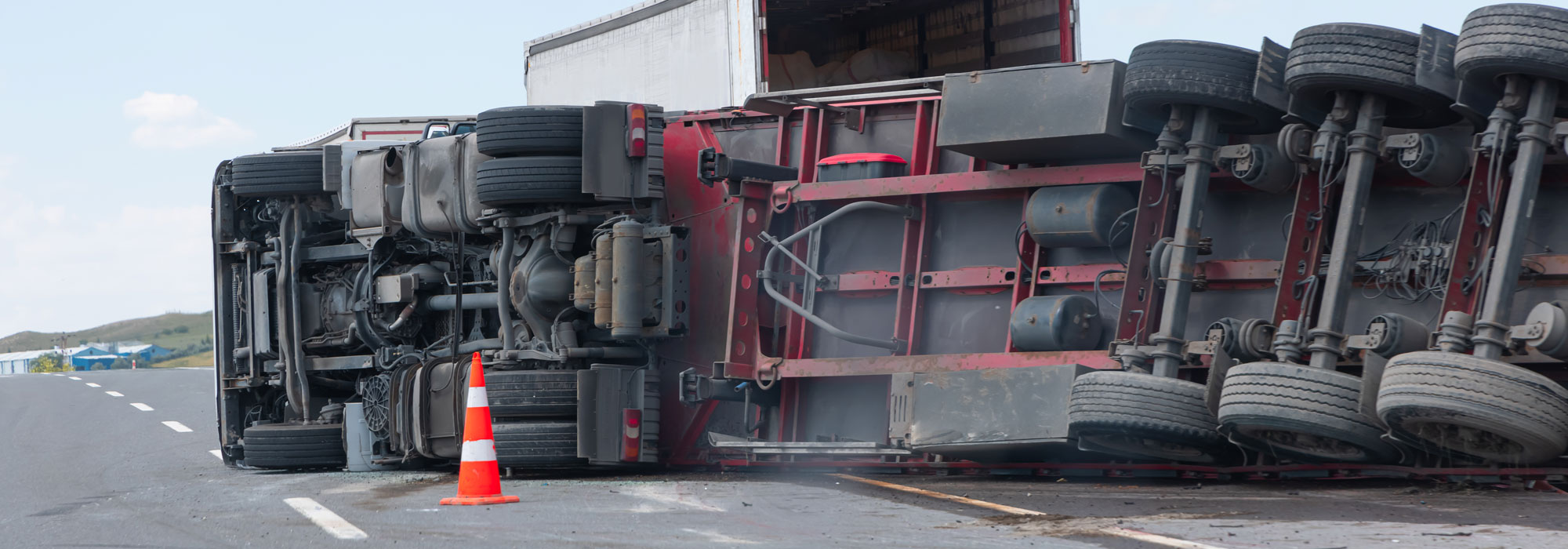 Semi Truck Flipped Over